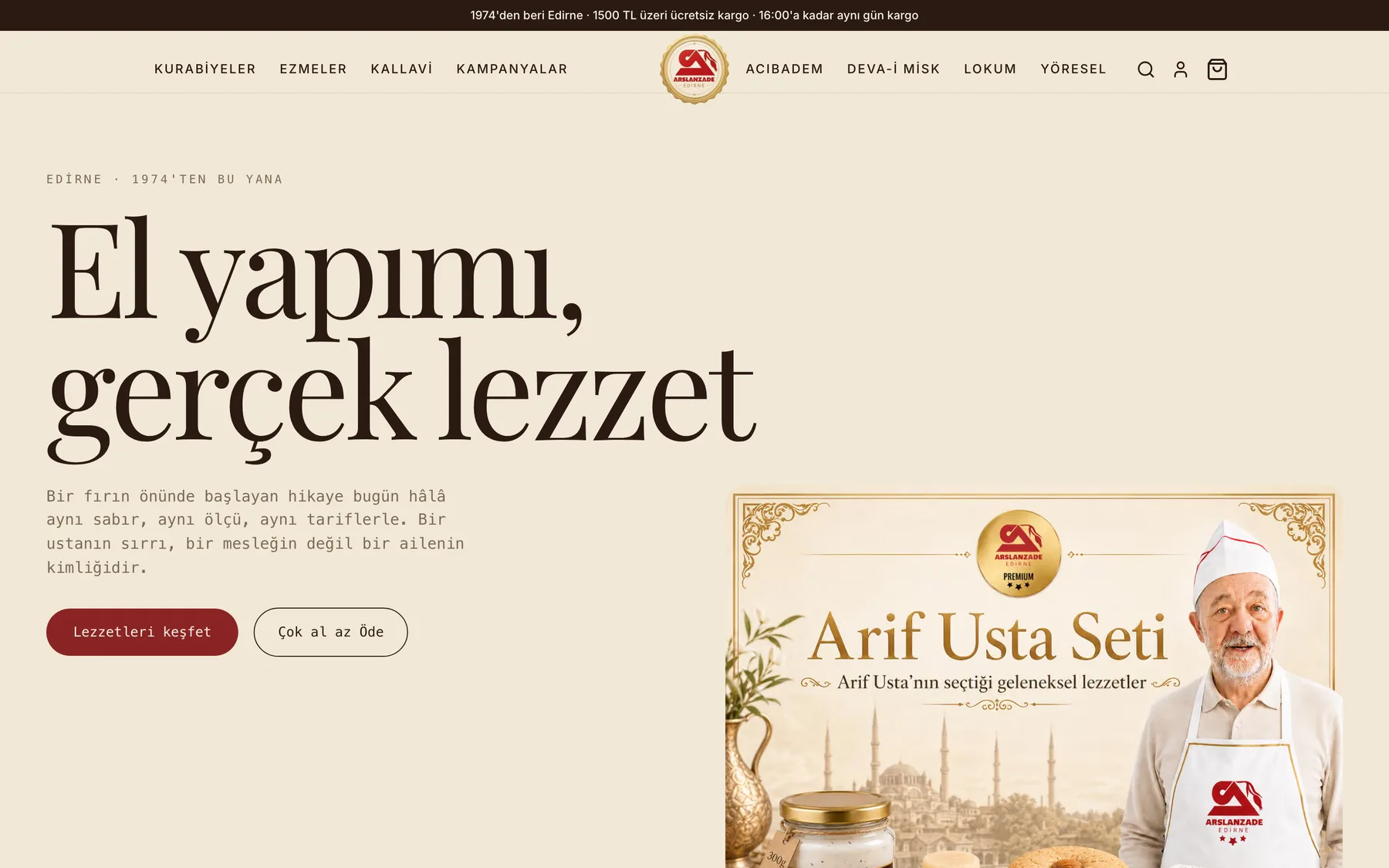 arslanzade.com.tr ana sayfası