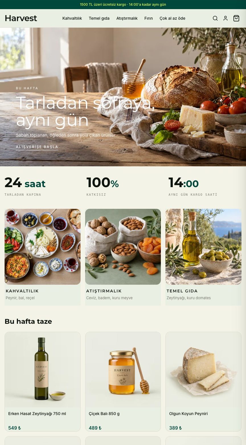 Arsigo ile kurulmuş bir mağaza vitrini
